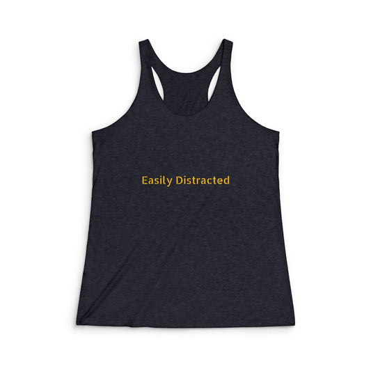 Easily Distracted Racerback Tank — Women's Casual Graphic Tank Top